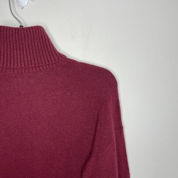 J CREW Sweater Women XXS Turtleneck Burgundy Wool-Blend NEW Supersoft Yarn BD143 - Picture 2 of 10